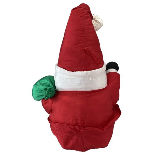 Vintage Santa Claus Holiday Decoration Parachute Nylon Material Plush Toy - Picture 4 of 5